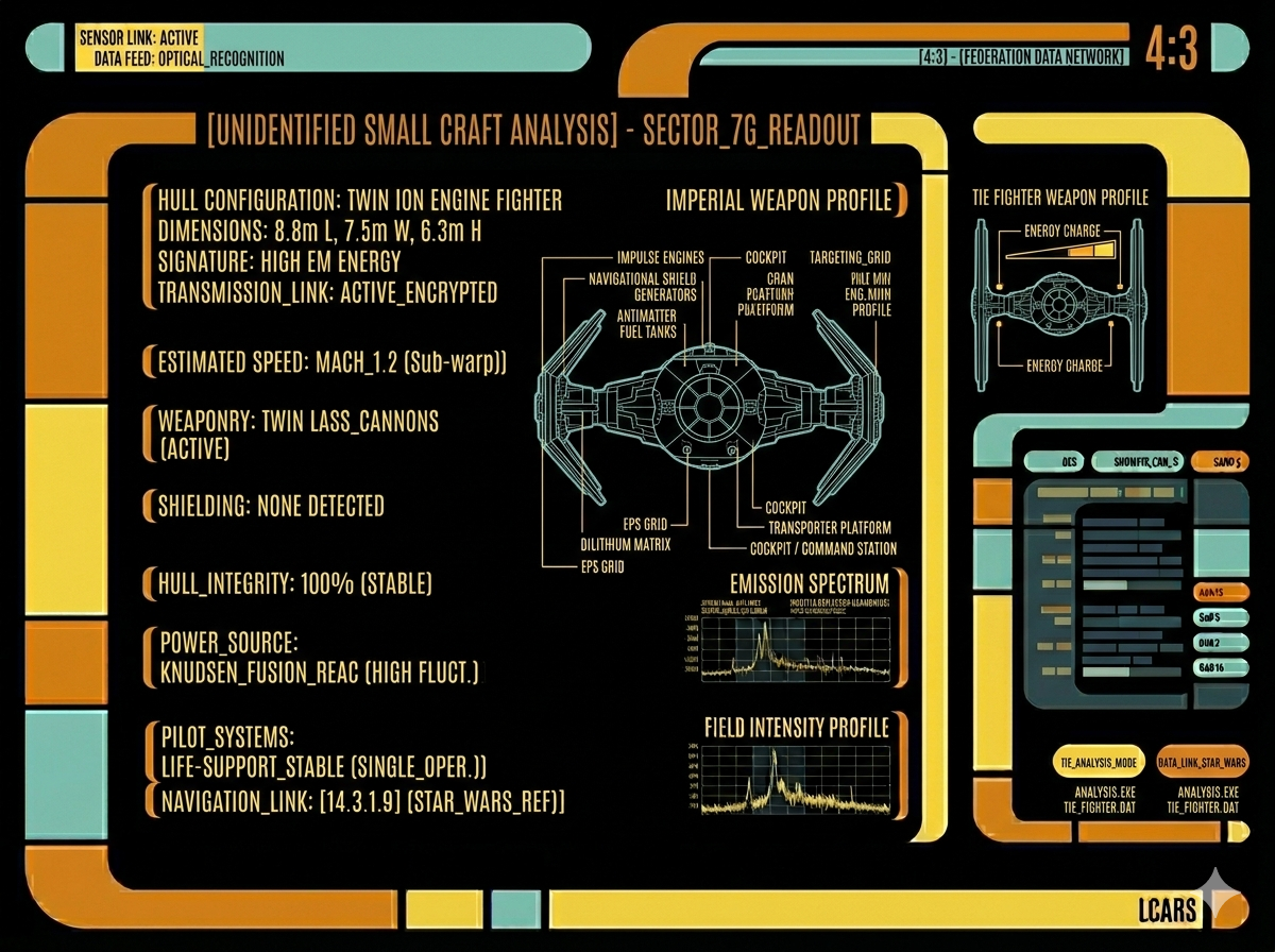 LCARS Wall Panel (Tactical Tie Fighter)