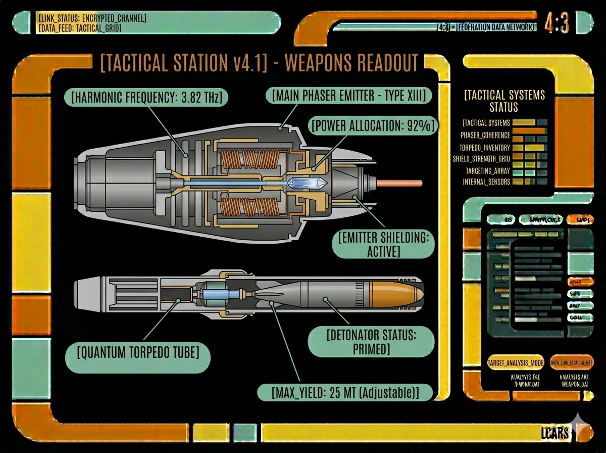 LCARS Wall Panel (Tactical Weapons Status)