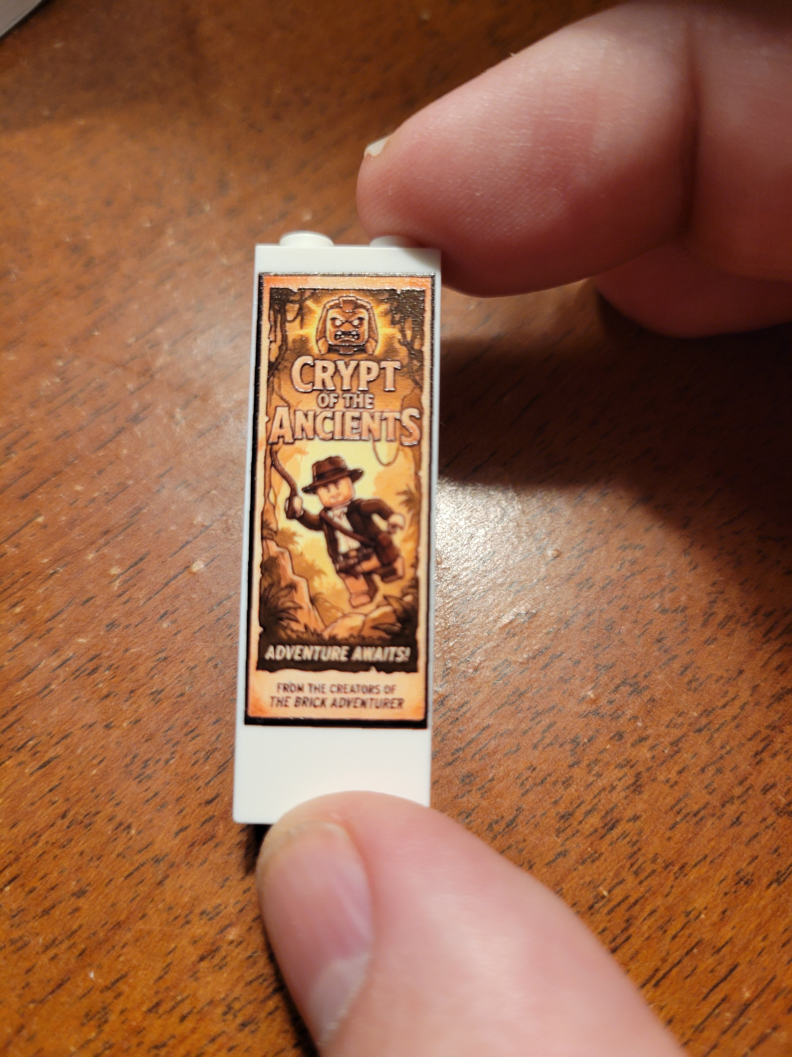 UV Printed Brick Movie Poster- Adventurer