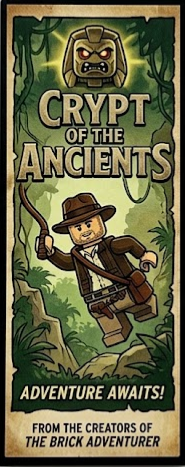 UV Printed Brick Movie Poster- Adventurer